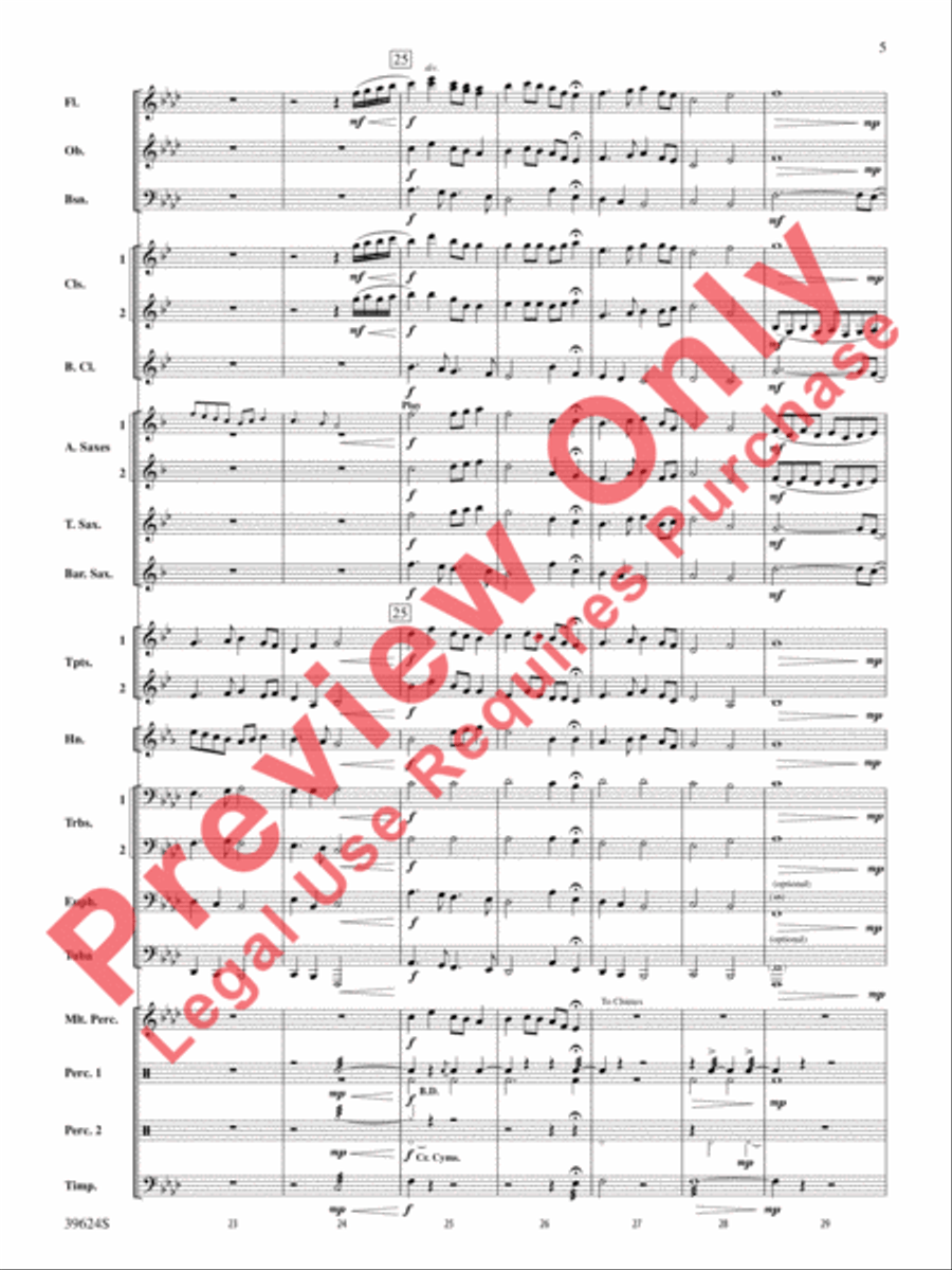 Cradle Hymn Concert Band scores gallery preview page 6