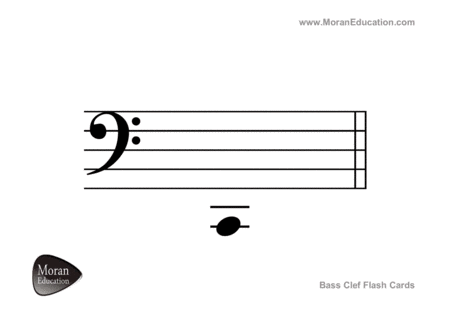 Bass Clef Flash Cards