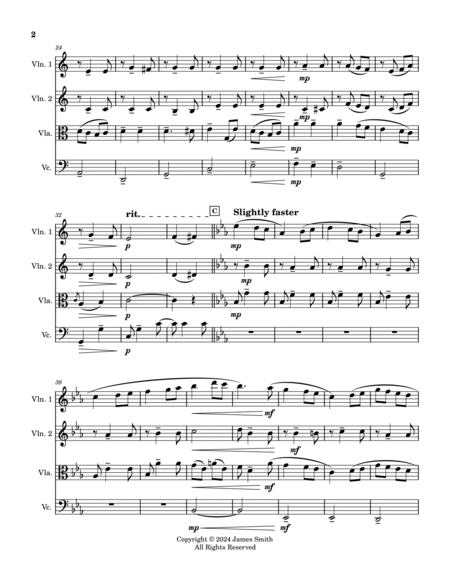 Salut d'amour, Op. 12 for String Quartet image number null