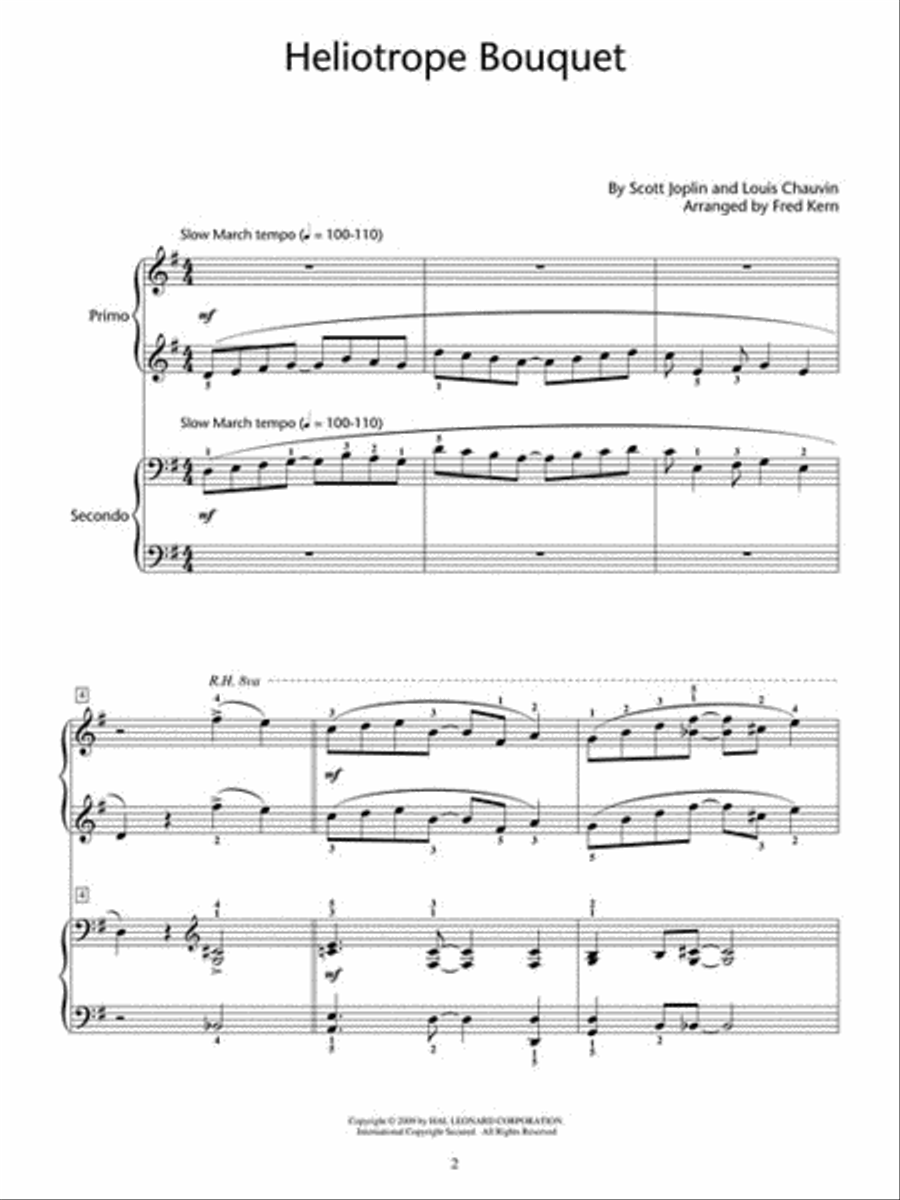 Joplin Ragtime Duets Piano Method scores gallery preview page 3
