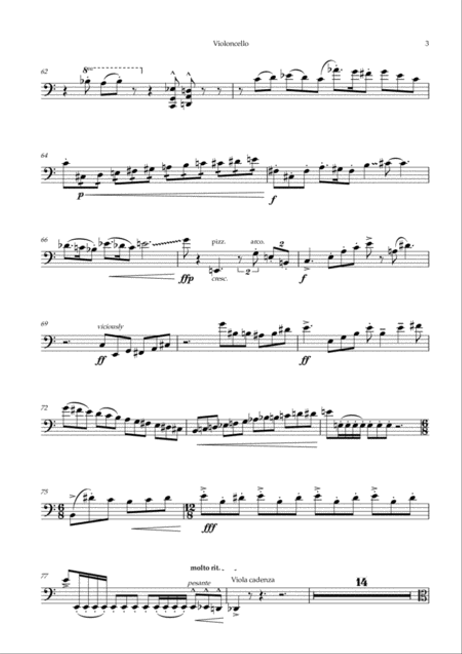 Duel: for Viola and Cello - Cello Viola scores gallery preview page 3