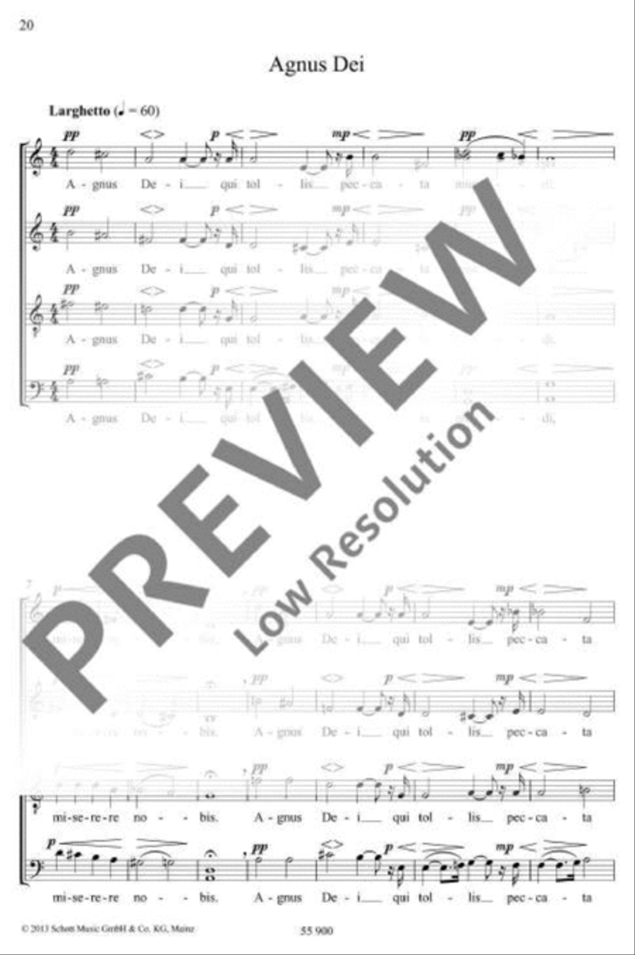 Missa brevis 4-Part scores gallery preview page 21