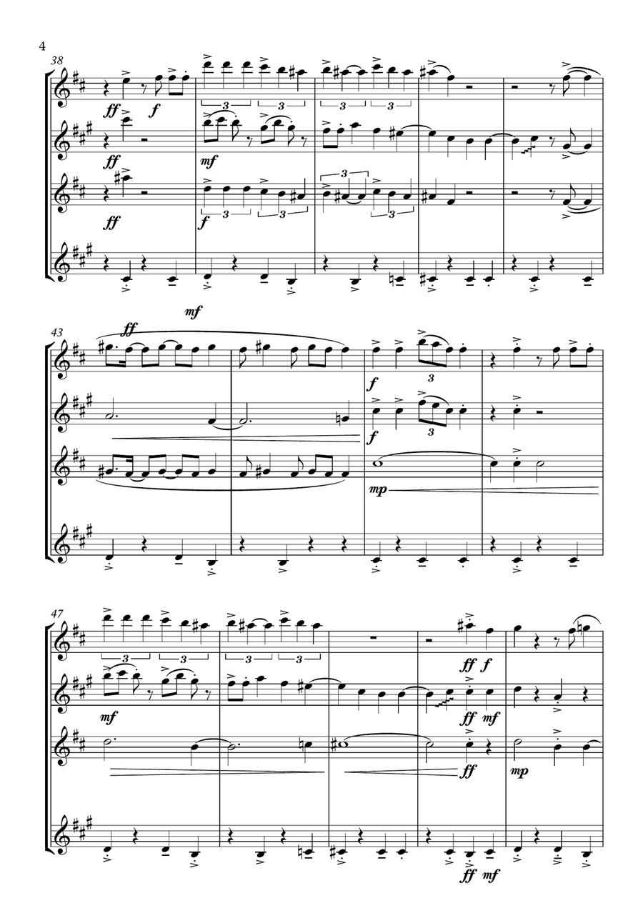Can You Afford To Be An Individual? Woodwind Quartet scores gallery preview page 4