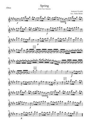 Spring (from Four Seasons of Antonio Vivaldi) for Oboe Solo