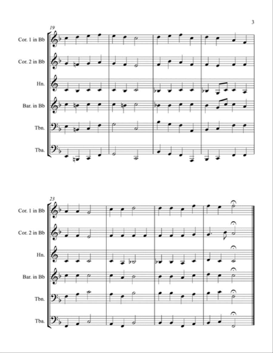A Moravian Christmas Chorale Brass Ensemble scores gallery preview page 3