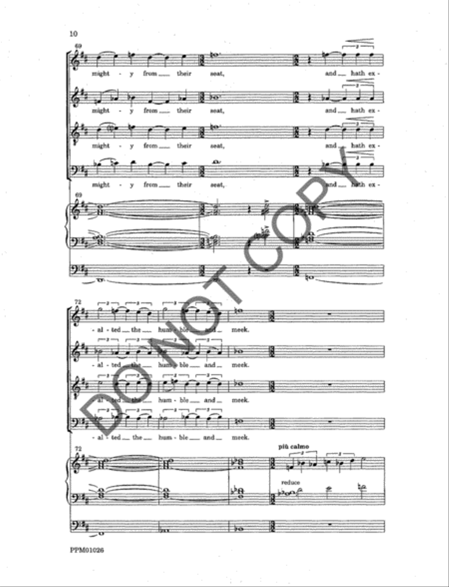 Magnificat and Nunc dimittis 4-Part scores gallery preview page 12