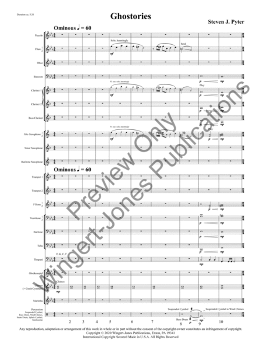 Ghostories (Score) Concert Band scores gallery preview page 4
