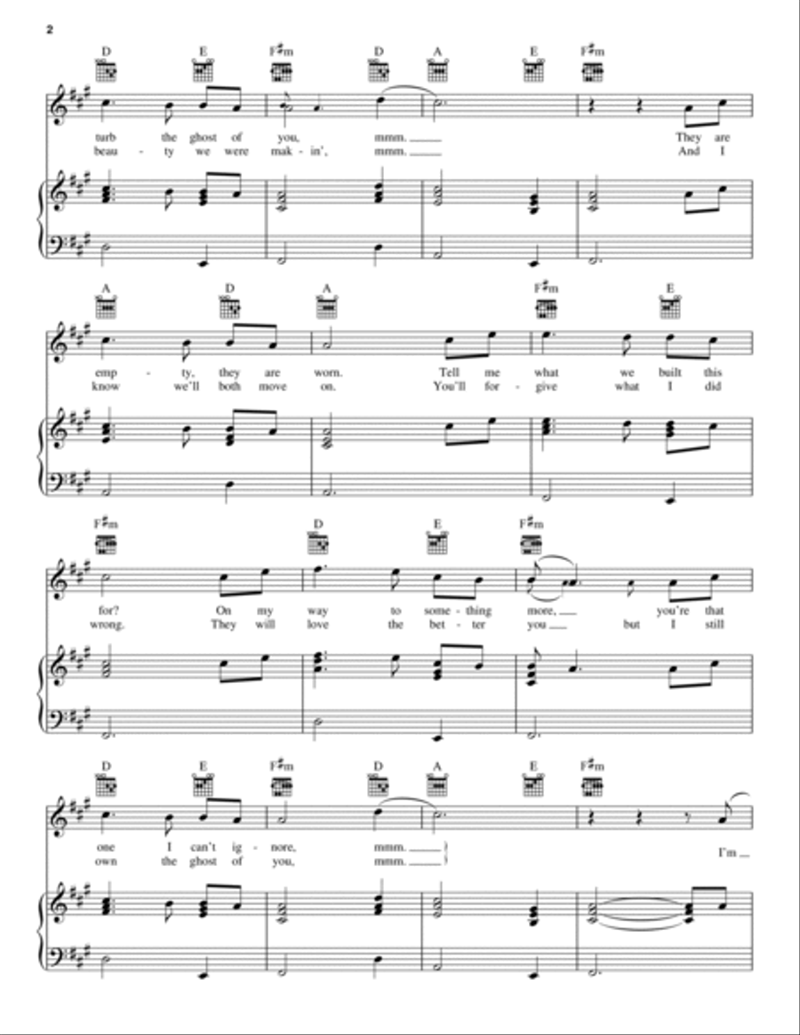 Palace Piano, Vocal, Guitar scores gallery preview page 2