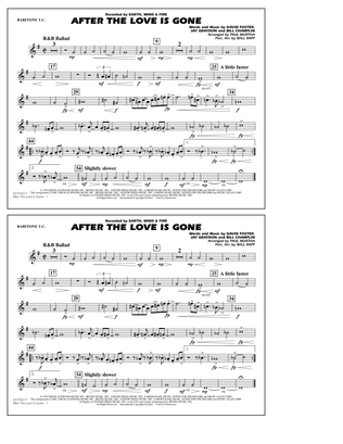 Book cover for After the Love Has Gone (arr. Paul Murtha) - Baritone T.C.