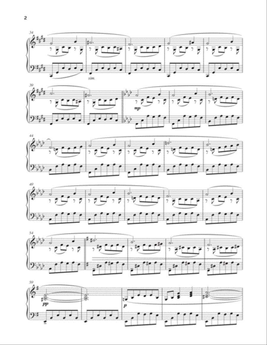 Waves Piano Solo scores gallery preview page 2