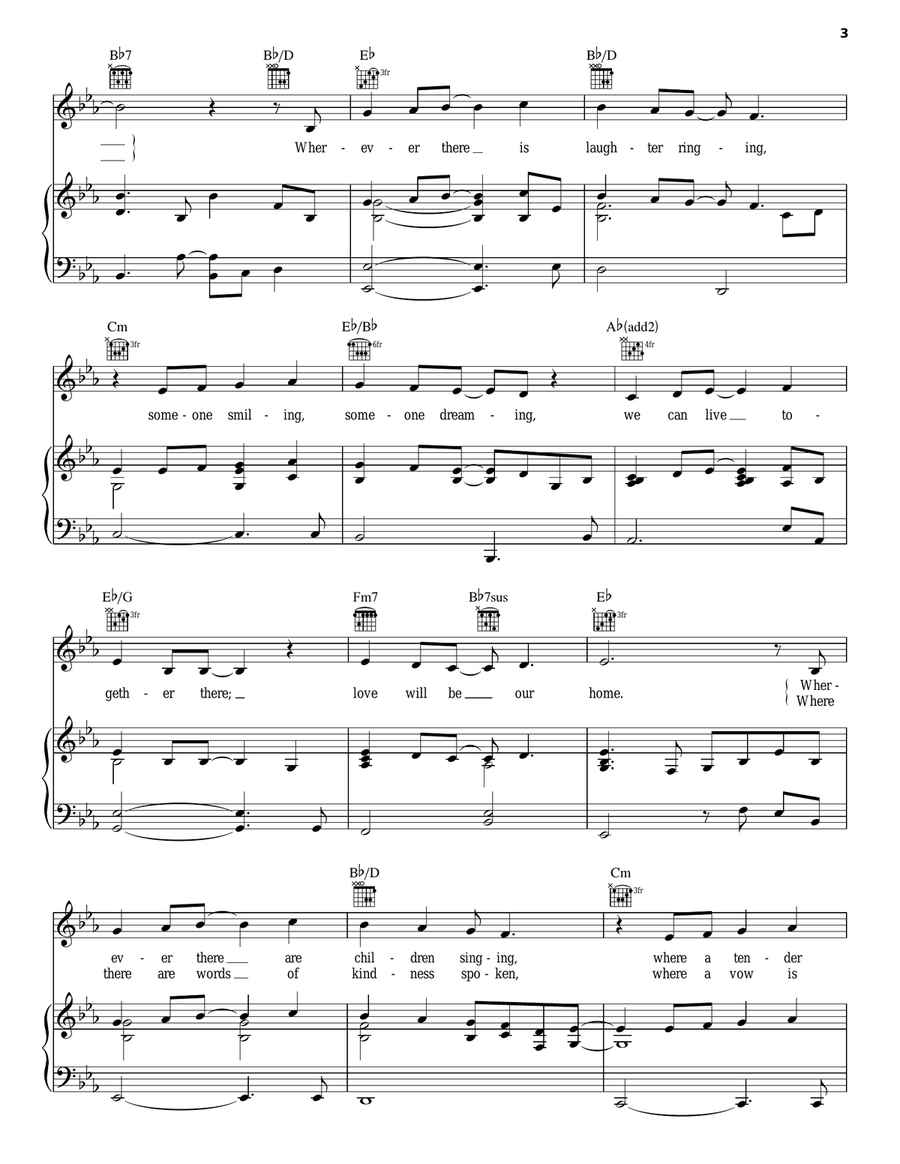 Love Will Be Our Home Piano, Vocal, Guitar scores gallery preview page 3