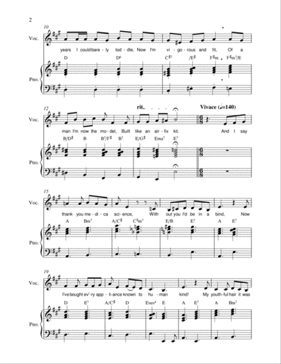Medical Science (song) Voice scores gallery preview page 4