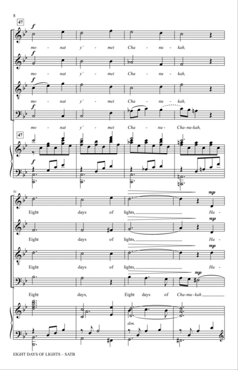 Eight Days Of Lights 4-Part scores gallery preview page 6