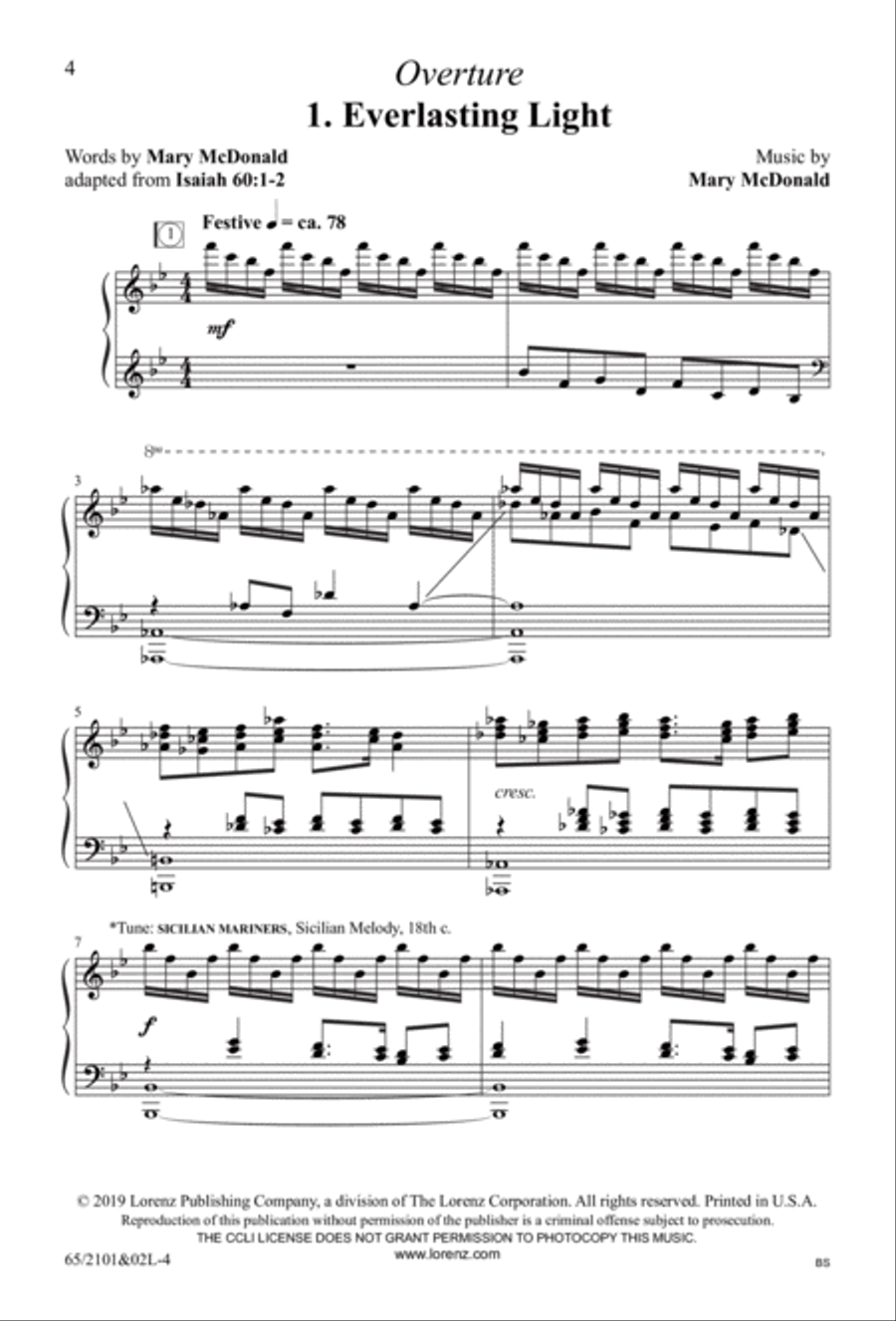 Everlasting Light - SATB with Performance CD 4-Part scores gallery preview page 5