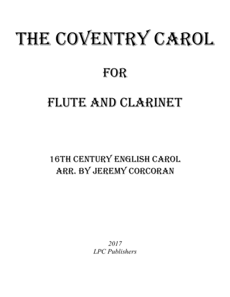 The Coventry Carol for Flute and Clarinet image number null