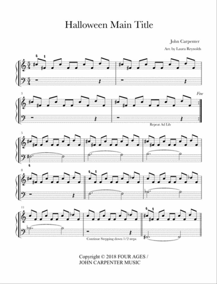 Halloween Theme Voice scores gallery preview page 1