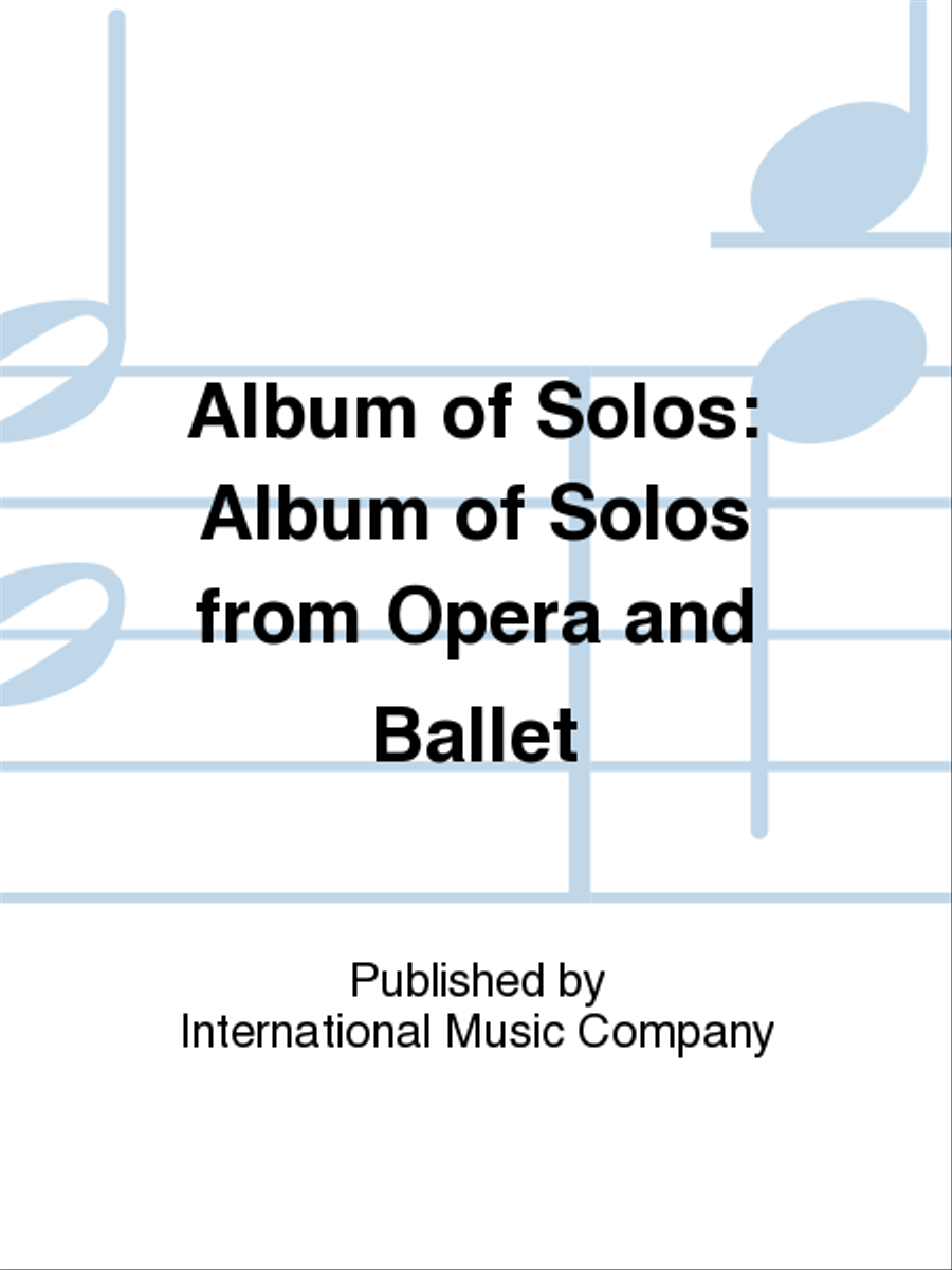 Album Of Solos From Opera And Ballet Cello Solo scores gallery preview page 1