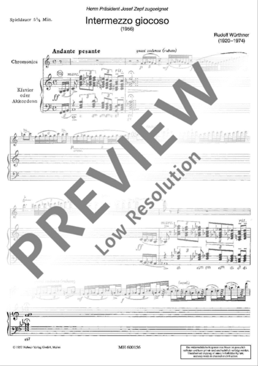 Intermezzo giocoso Piano Accompaniment scores gallery preview page 3