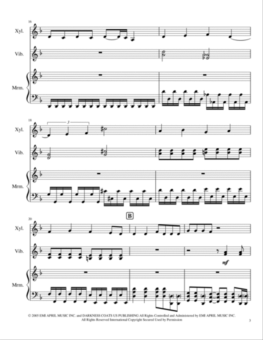 Bat Country Percussion Ensemble scores gallery preview page 3