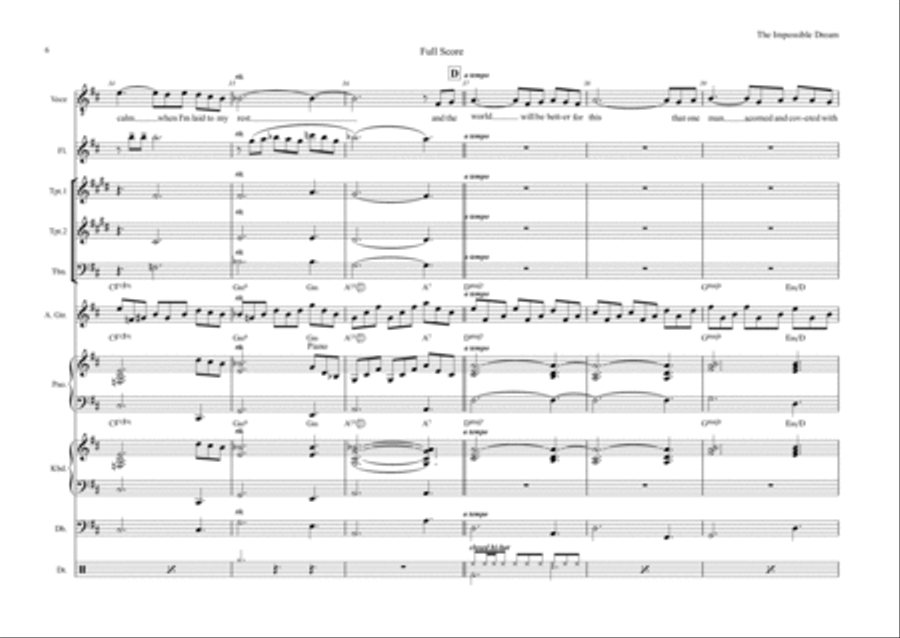The Impossible Dream The Impossible Dream Flute scores gallery preview page 6