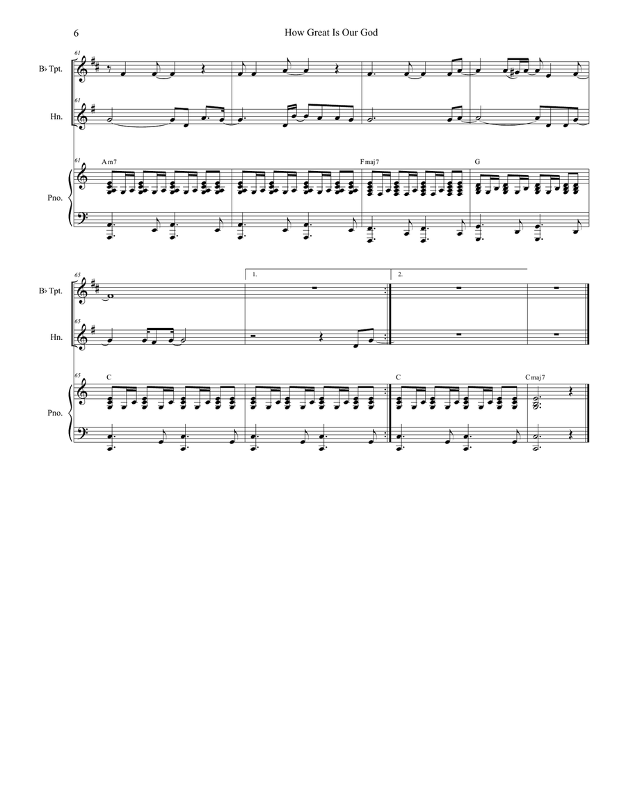 How Great Is Our God How Great Is Our God Brass Duet scores gallery preview page 6