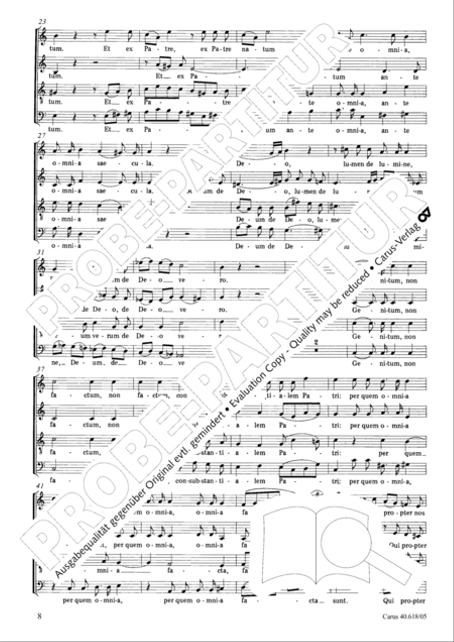 Mass in C (Missa in C) 4-Part scores gallery preview page 9
