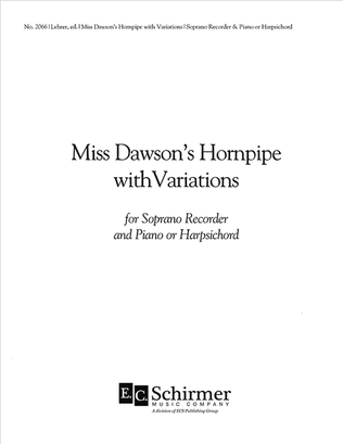 Book cover for Miss Dawson's Hornpipe