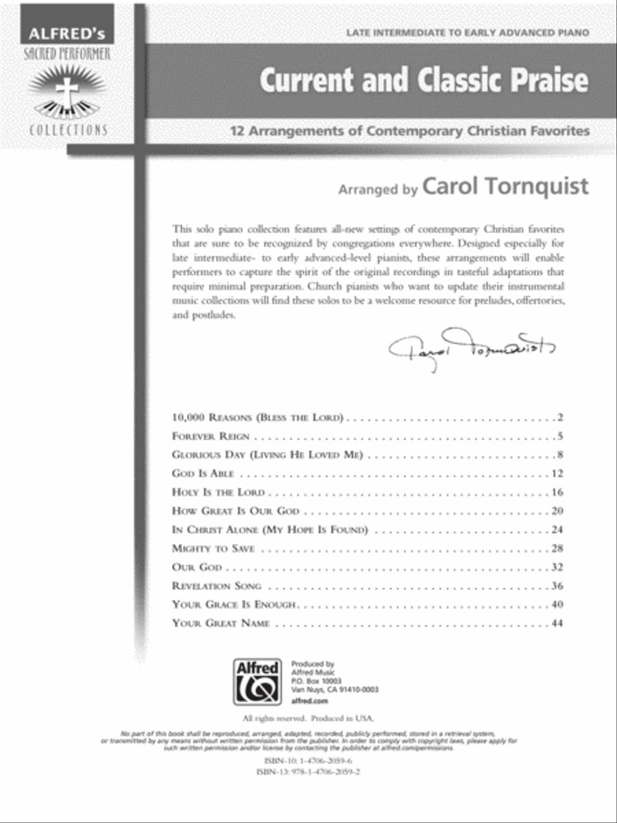 Current and Classic Praise Piano Solo scores gallery preview page 2
