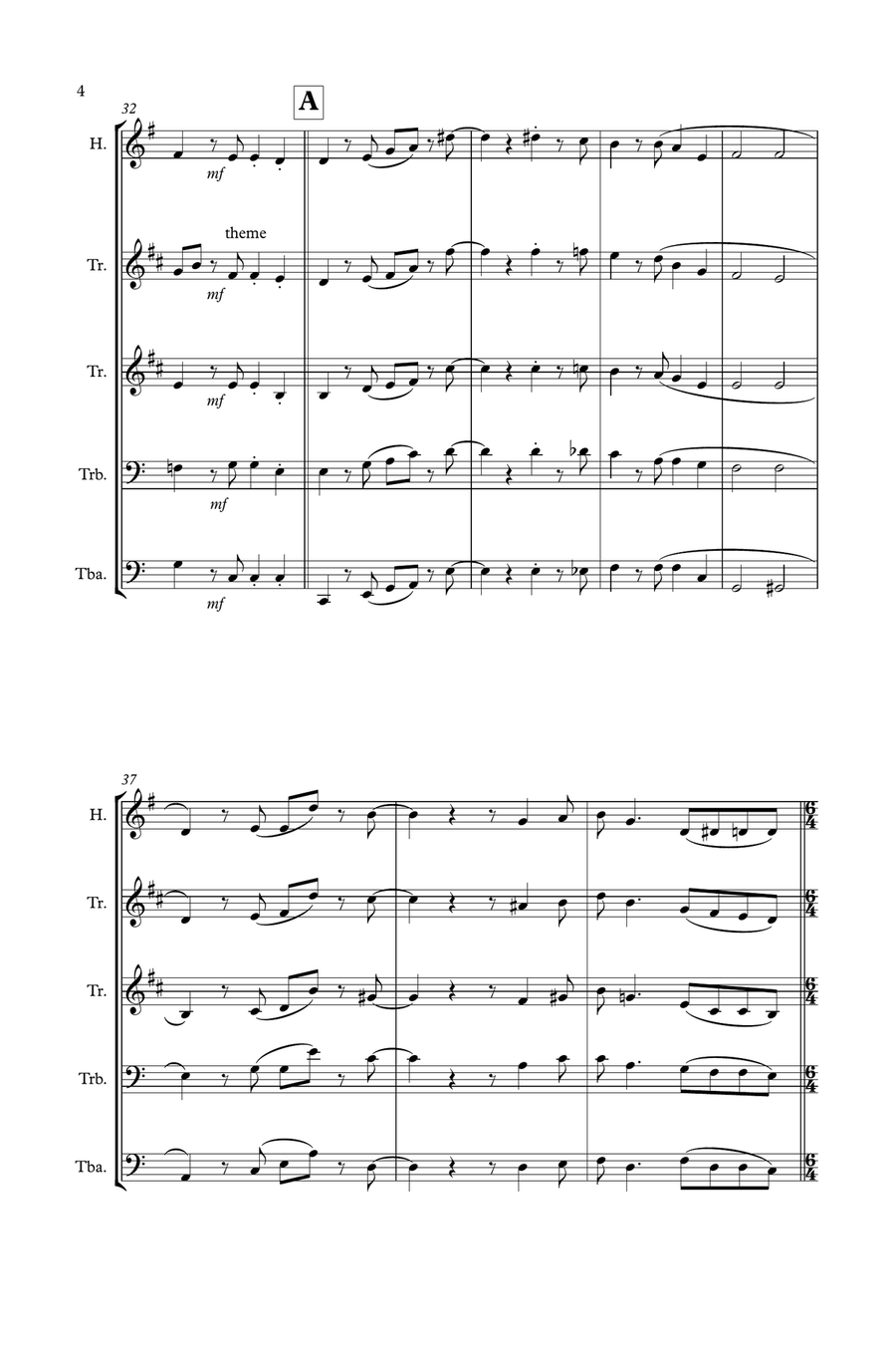 On The Sunny Side Of The Street Brass Ensemble scores gallery preview page 4