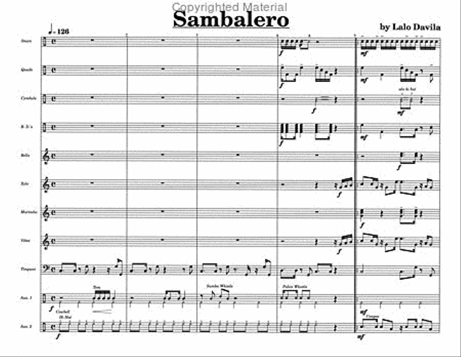 Sambalero Percussion Ensemble scores gallery preview page 3