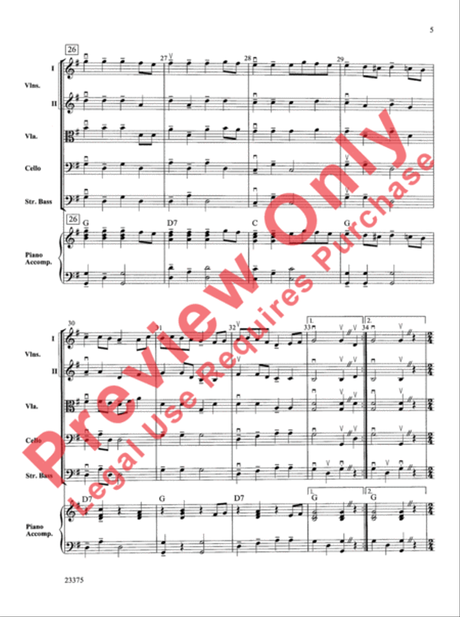 Scandanavian Fiddle Suite String Orchestra scores gallery preview page 6