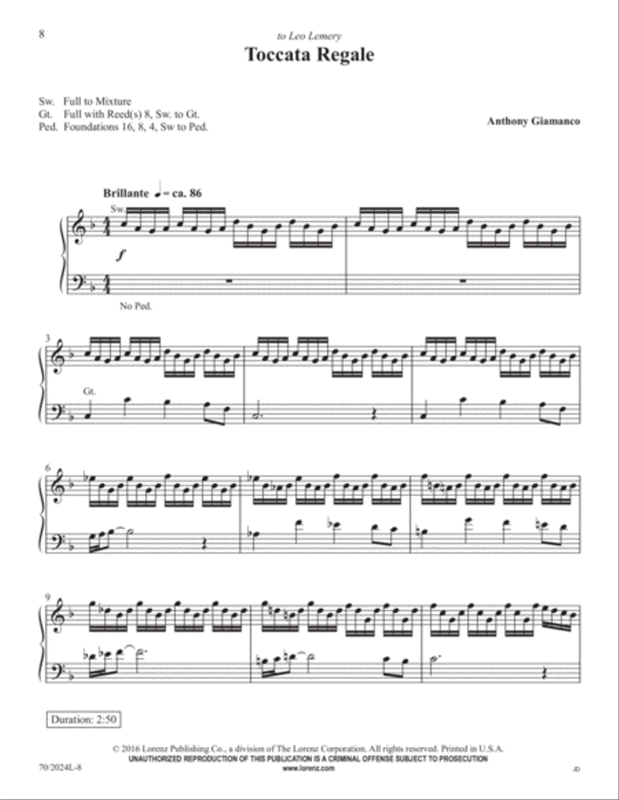 The Sacred Organ Library, Vol. 1 Organ Solo scores gallery preview page 5