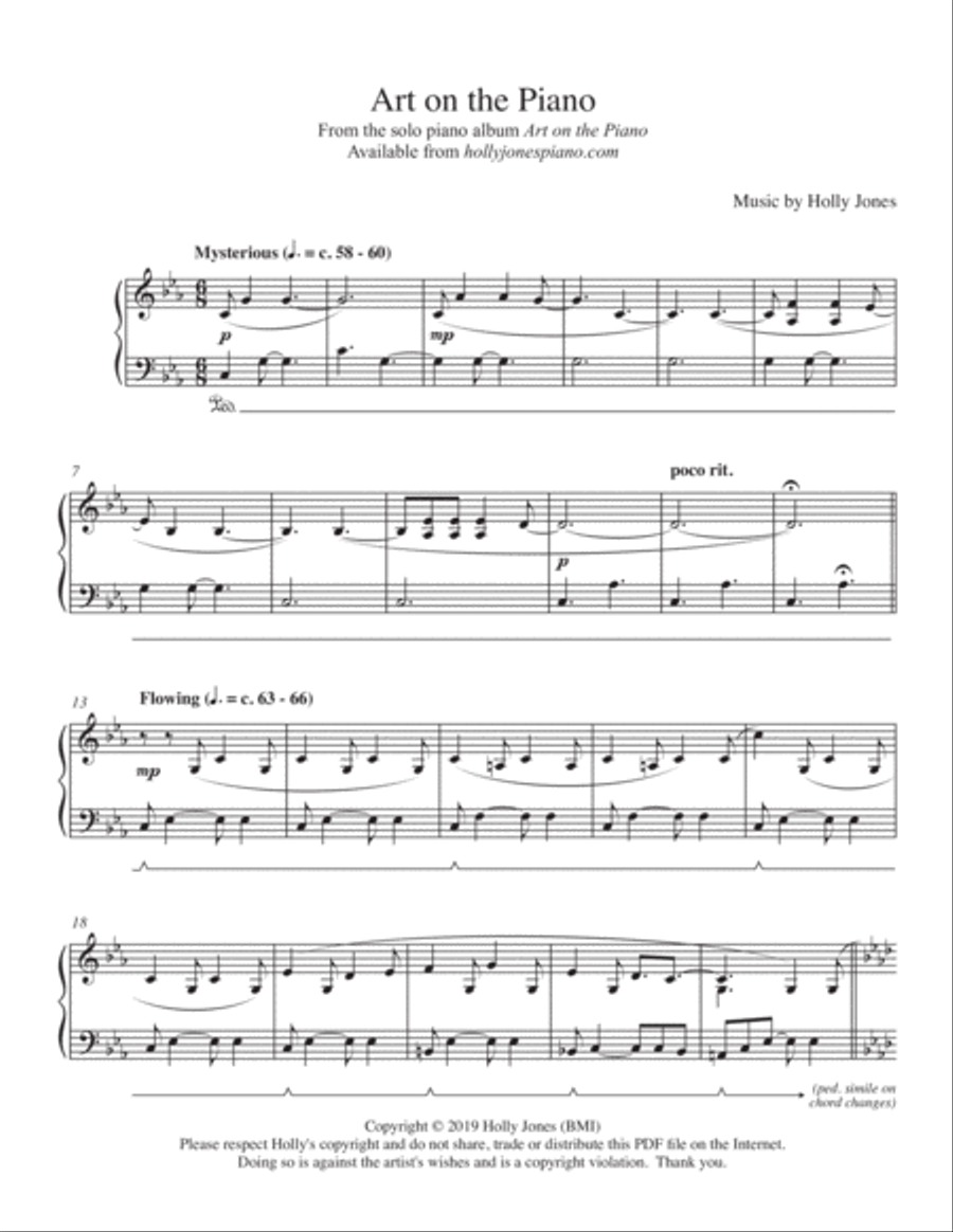 Art on the Piano Piano Solo scores gallery preview page 1