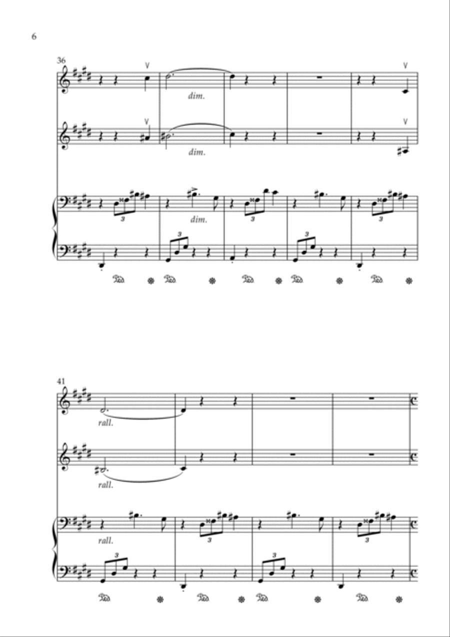 Nocturne in C#min (Op. post, No. 20) - arr. for 2 Violins and Piano (