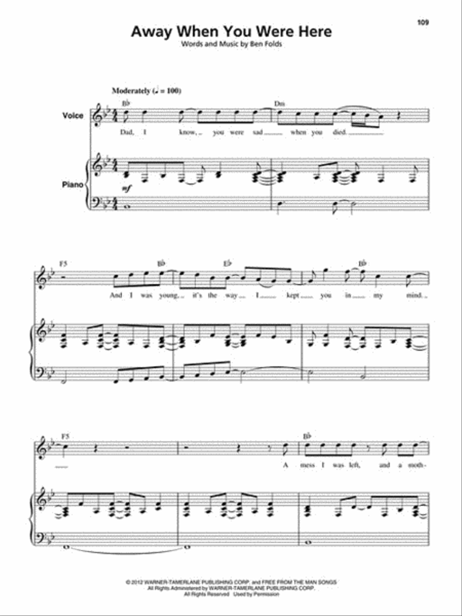 Ben Folds Five – The Sound of the Life of the Mind Voice scores gallery preview page 4