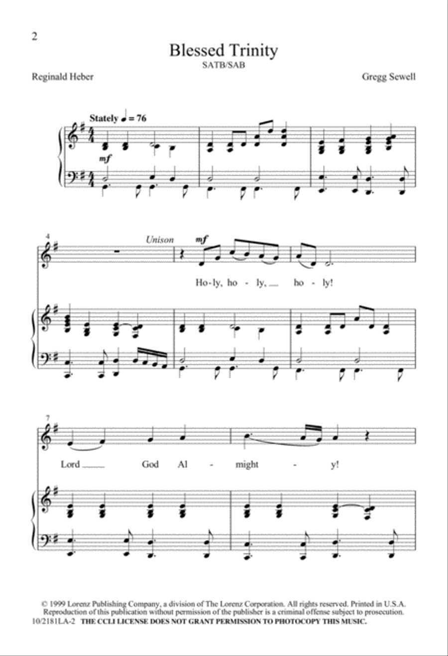 Blessed Trinity 4-Part scores gallery preview page 2