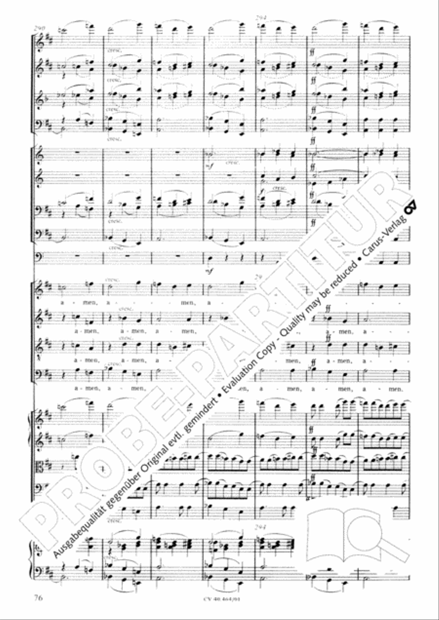 Mass in A Major (2 versions) STB scores gallery preview page 87