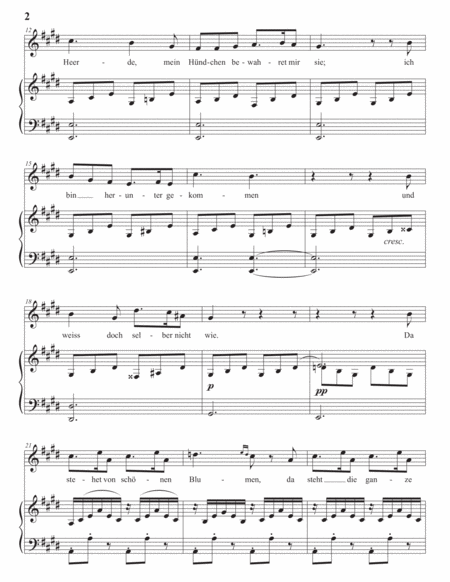 SCHUBERT: Schäfers Klagelied, D. 121 (first version, transposed to C-sharp minor)