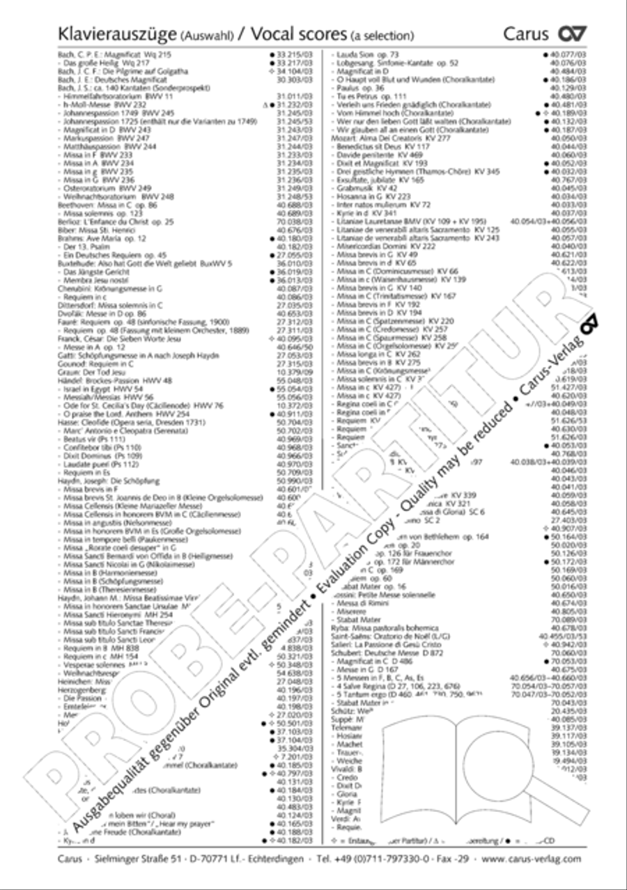 Lobet Gott in seinen Reichen (Himmelfahrtsoratorium) 4-Part scores gallery preview page 41