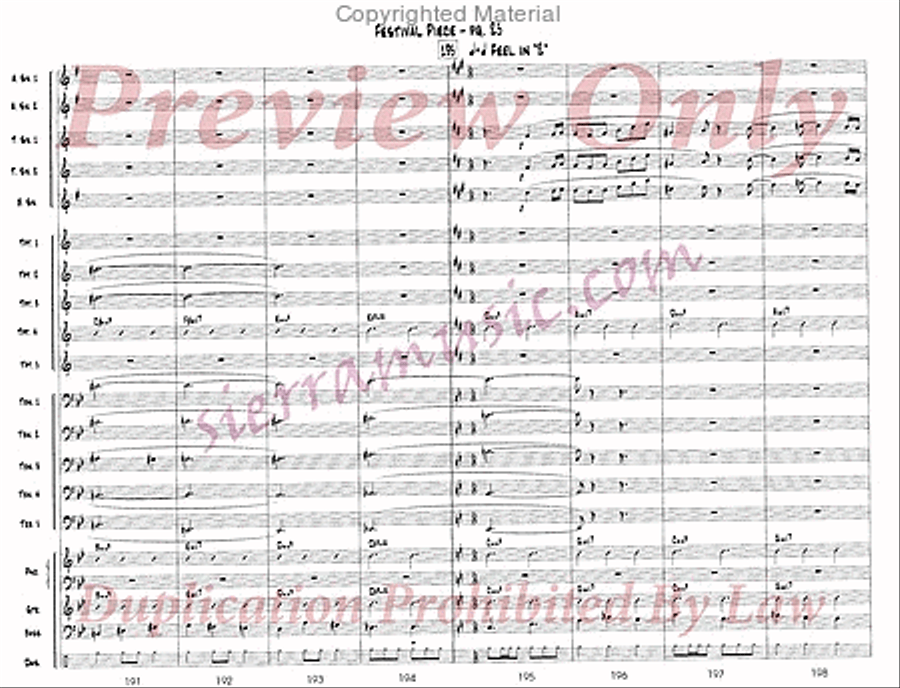 Festival Piece Big Band scores gallery preview page 26