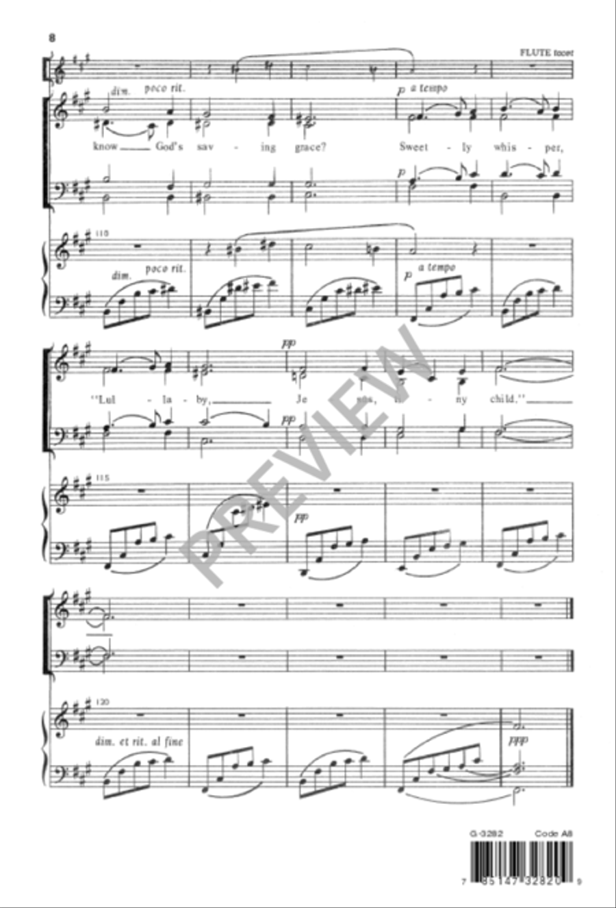 Jesus, Tiny Child 4-Part scores gallery preview page 9