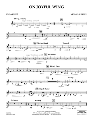 On Joyful Wing - Bb Clarinet 3