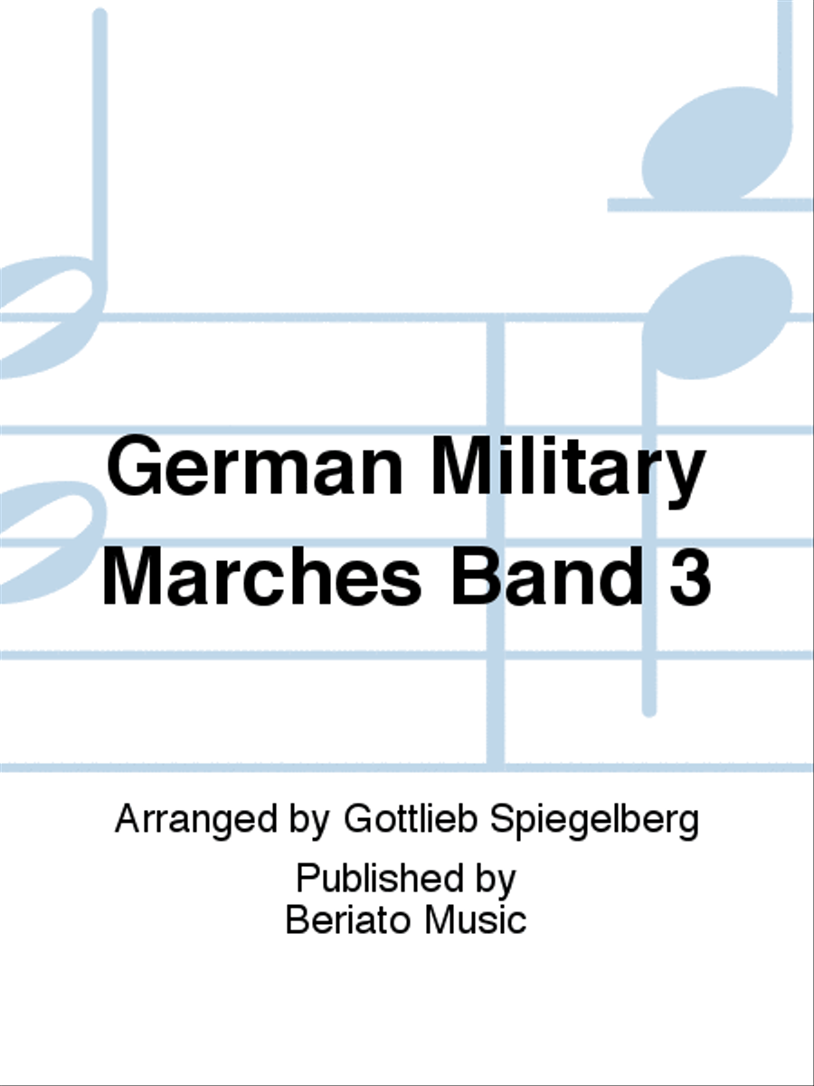 German Military Marches Band 3 Concert Band scores gallery preview page 1