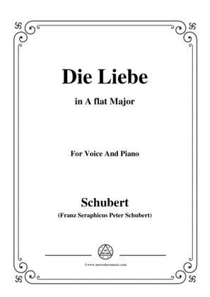 Book cover for Schubert-Die Liebe,in A flat Major,for Voice&Piano