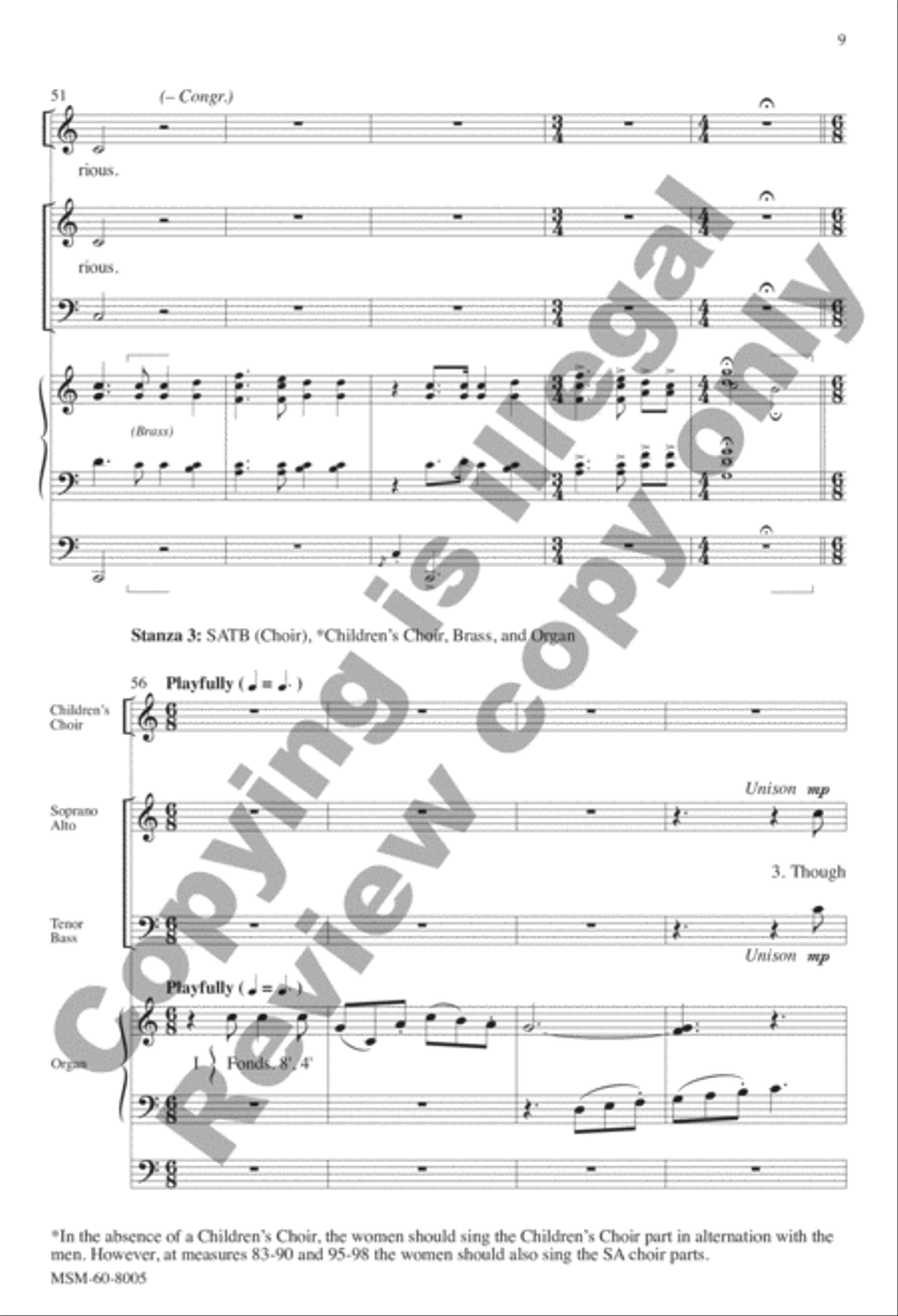 A Mighty Fortress Is Our God (Choral Score) 4-Part scores gallery preview page 9