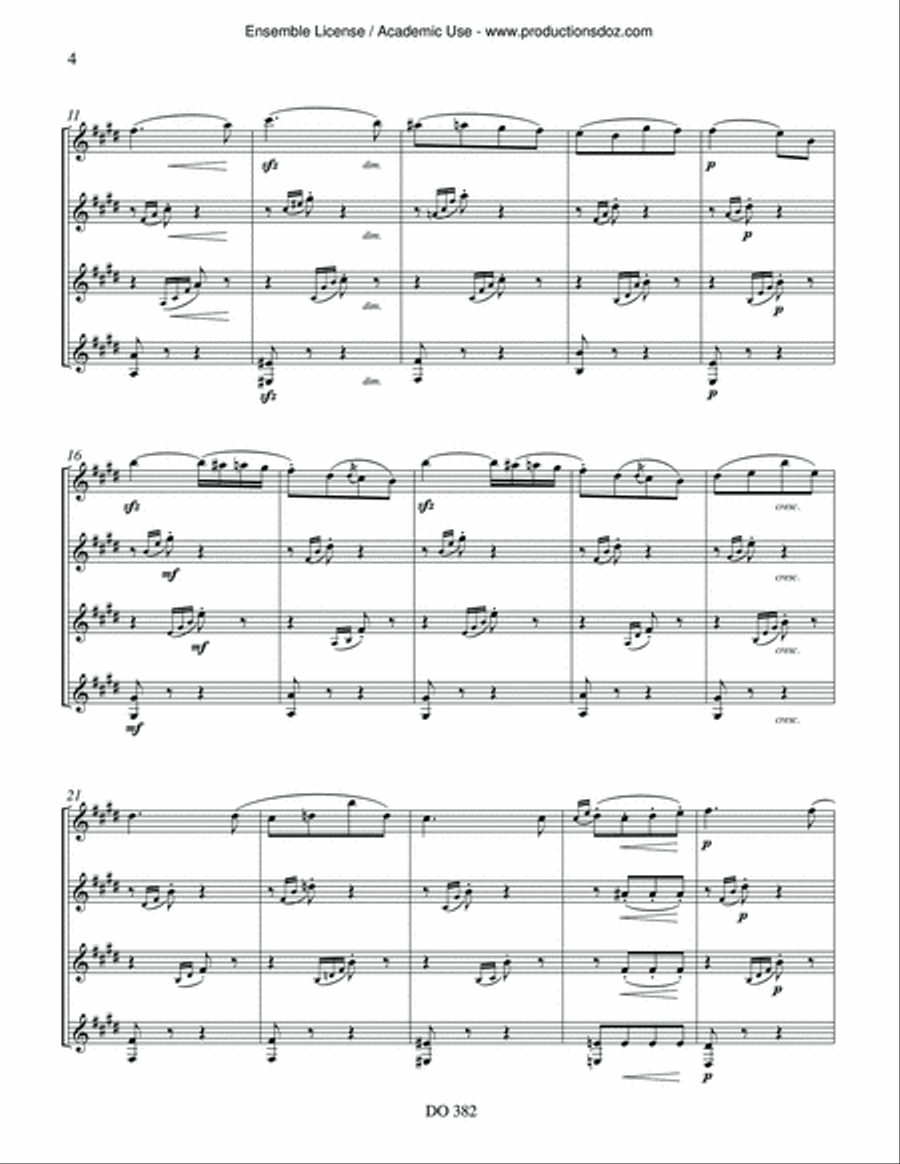 Cinq romances sans paroles Guitar Ensemble scores gallery preview page 4