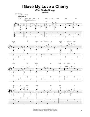 I Gave My Love A Cherry (The Riddle Song) (arr. Mark Phillips)