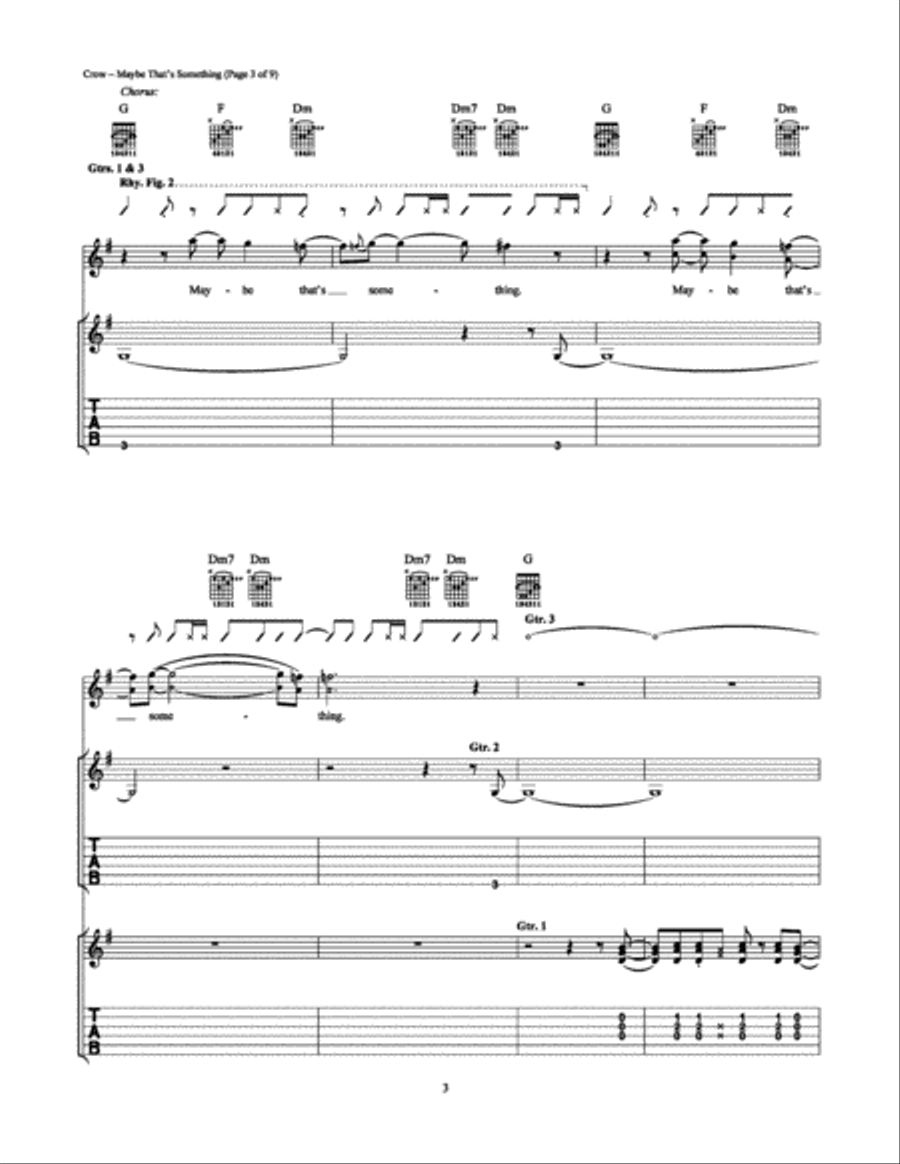 Maybe That's Something Electric Guitar scores gallery preview page 3
