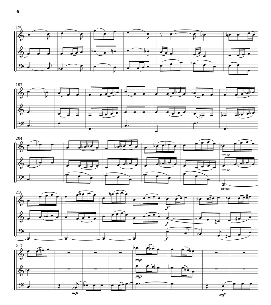 Haydn at Esterháza for Flute/Oboe, Clarinet in B flat and Bassoon Woodwind Trio scores gallery preview page 6