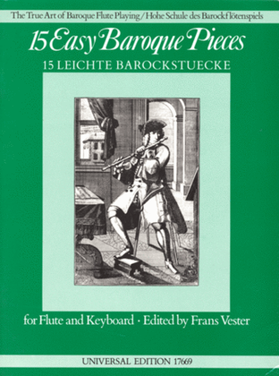 Book cover for Easy Baroque Pieces, 15, Flute